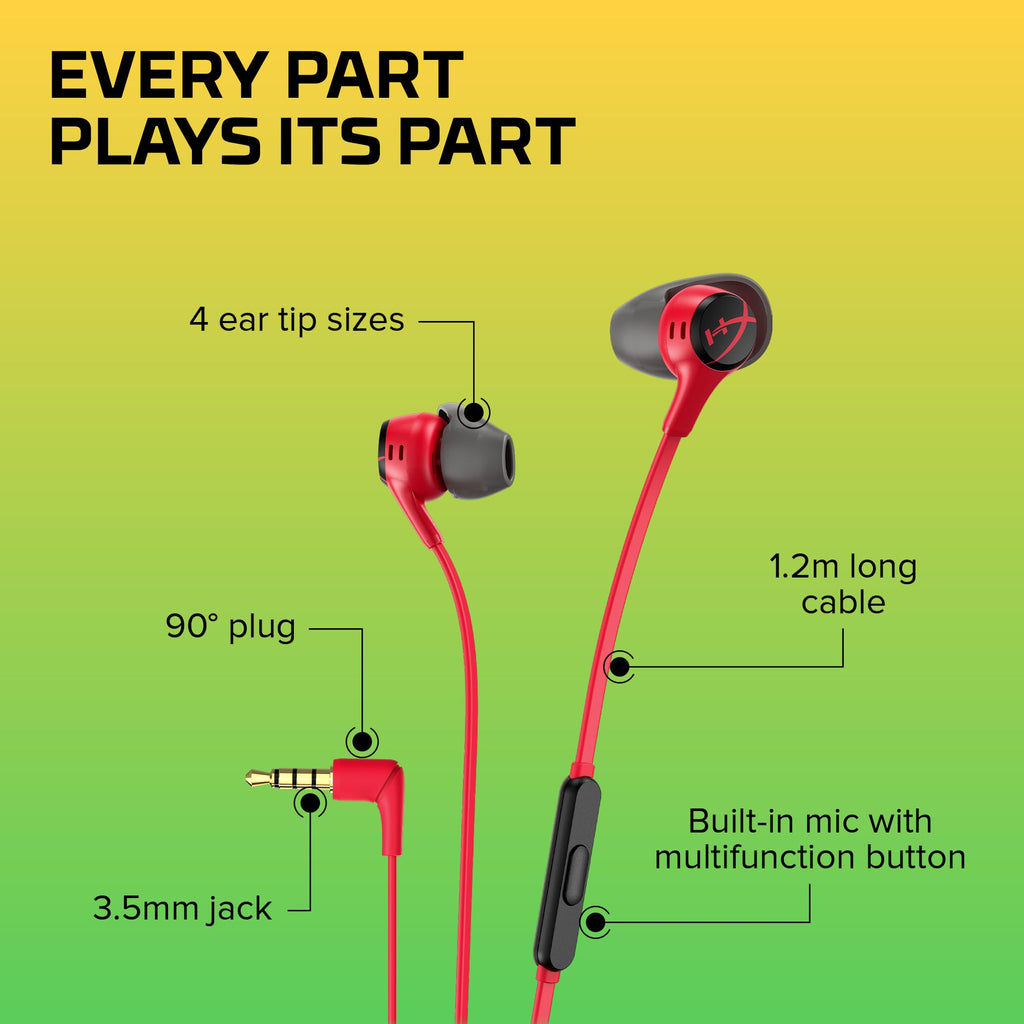 HyperX Cloud Earbuds II Wired Gaming Earbuds – 2 Colors - Flex Gamingproduct_type