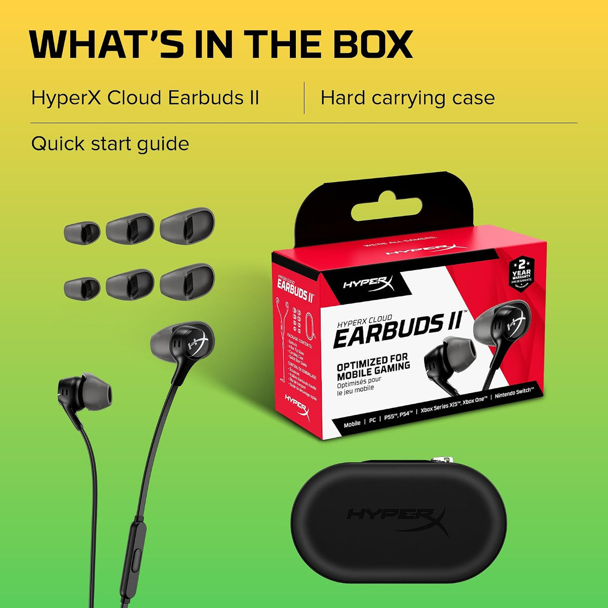 HyperX Cloud Earbuds II Wired Gaming Earbuds – 2 Colors - Flex Gamingproduct_type