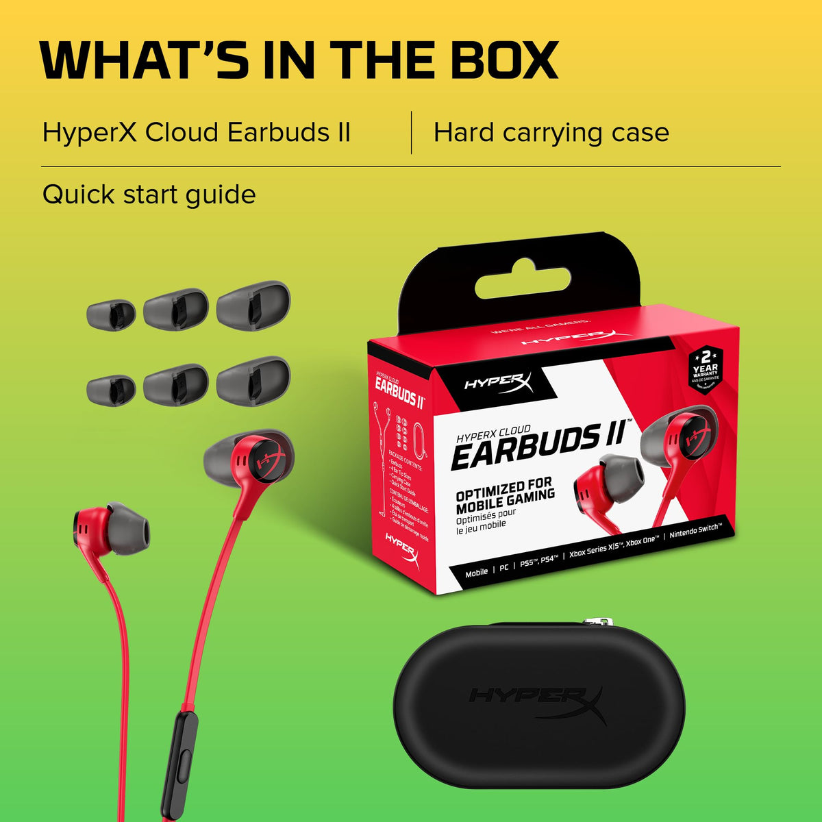HyperX Cloud Earbuds II Wired Gaming Earbuds – 2 Colors - Flex Gamingproduct_type