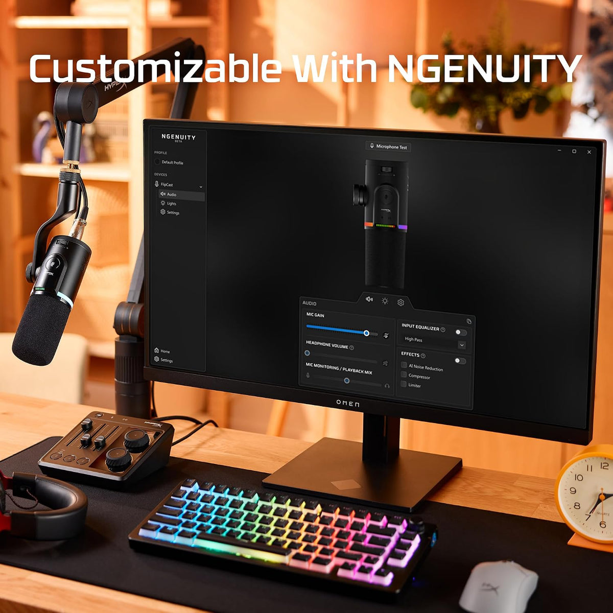 HyperX FlipCast Streaming XLR/USB-C Dynamic Microphone - Flex Gamingproduct_type