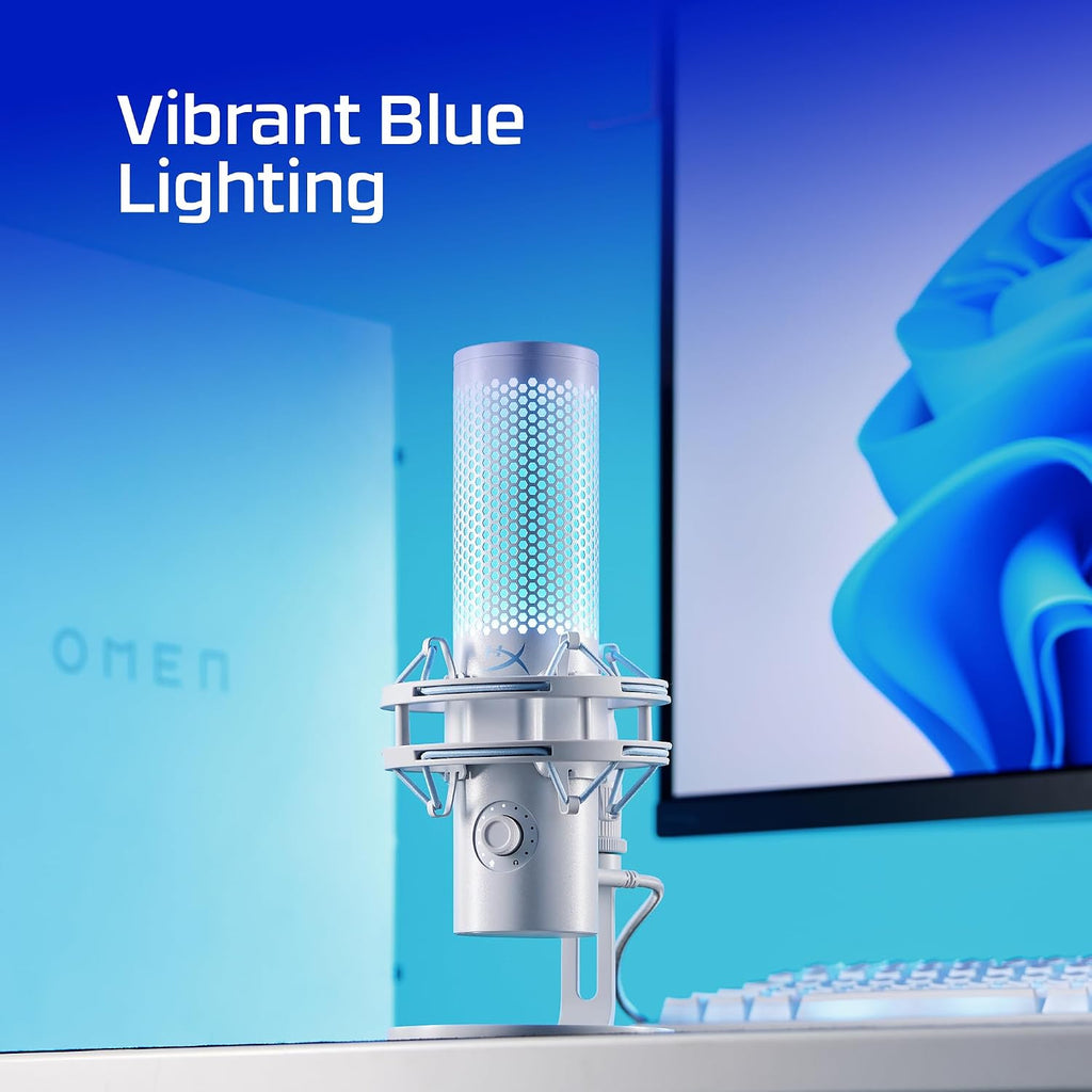 HyperX QuadCast 2 Frost USB Microphone – 4 Polar Patterns, LED, Shock Mount - Flex Gamingproduct_type
