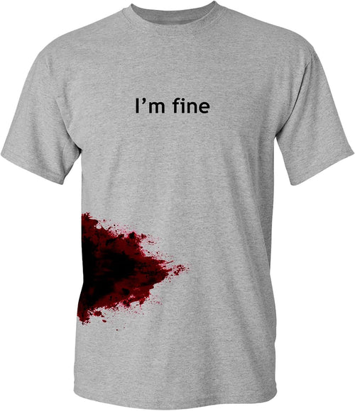 "I'm Fine" Bloody Halloween Graphic Tee – 4 Fits & 6 Colors - Flex Gamingproduct_type
