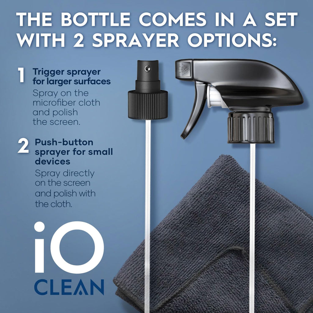 iO CLEAN Screen Cleaner Spray & Cloth Kit – 4 Options - Flex Gamingproduct_type