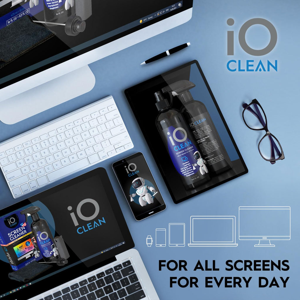 iO CLEAN Screen Cleaner Spray & Cloth Kit – 4 Options - Flex Gamingproduct_type