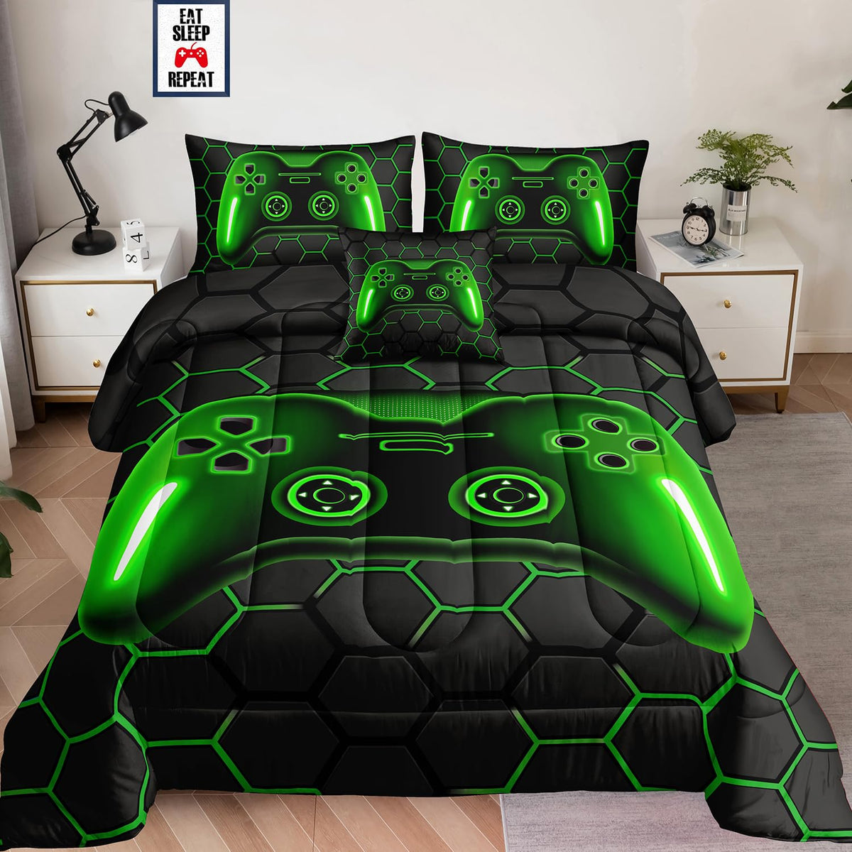 Iris Bedding Gaming Comforter Set – 3 Sizes & 4 Colors - Flex Gamingproduct_type