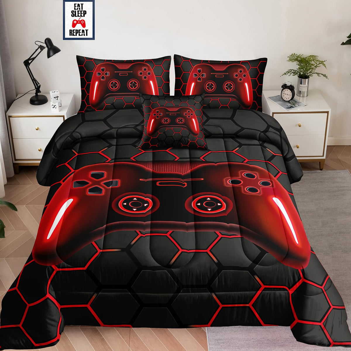 Iris Bedding Gaming Comforter Set – 3 Sizes & 4 Colors - Flex Gamingproduct_type