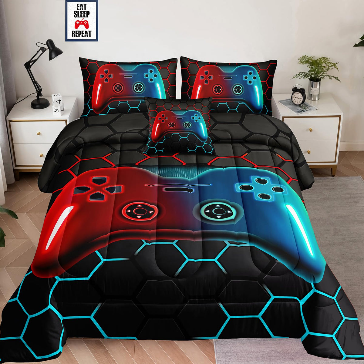 Iris Bedding Gaming Comforter Set – 3 Sizes & 4 Colors - Flex Gamingproduct_type