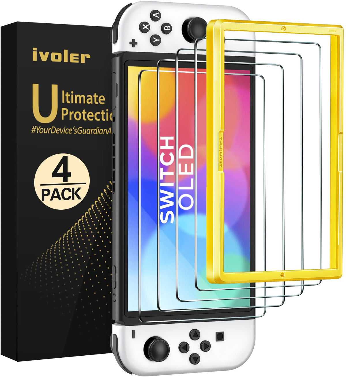 ivoler 4-Pack Nintendo Switch 2 Screen Protector – 5 Sizes & 2 Finishes - Flex Gamingproduct_type