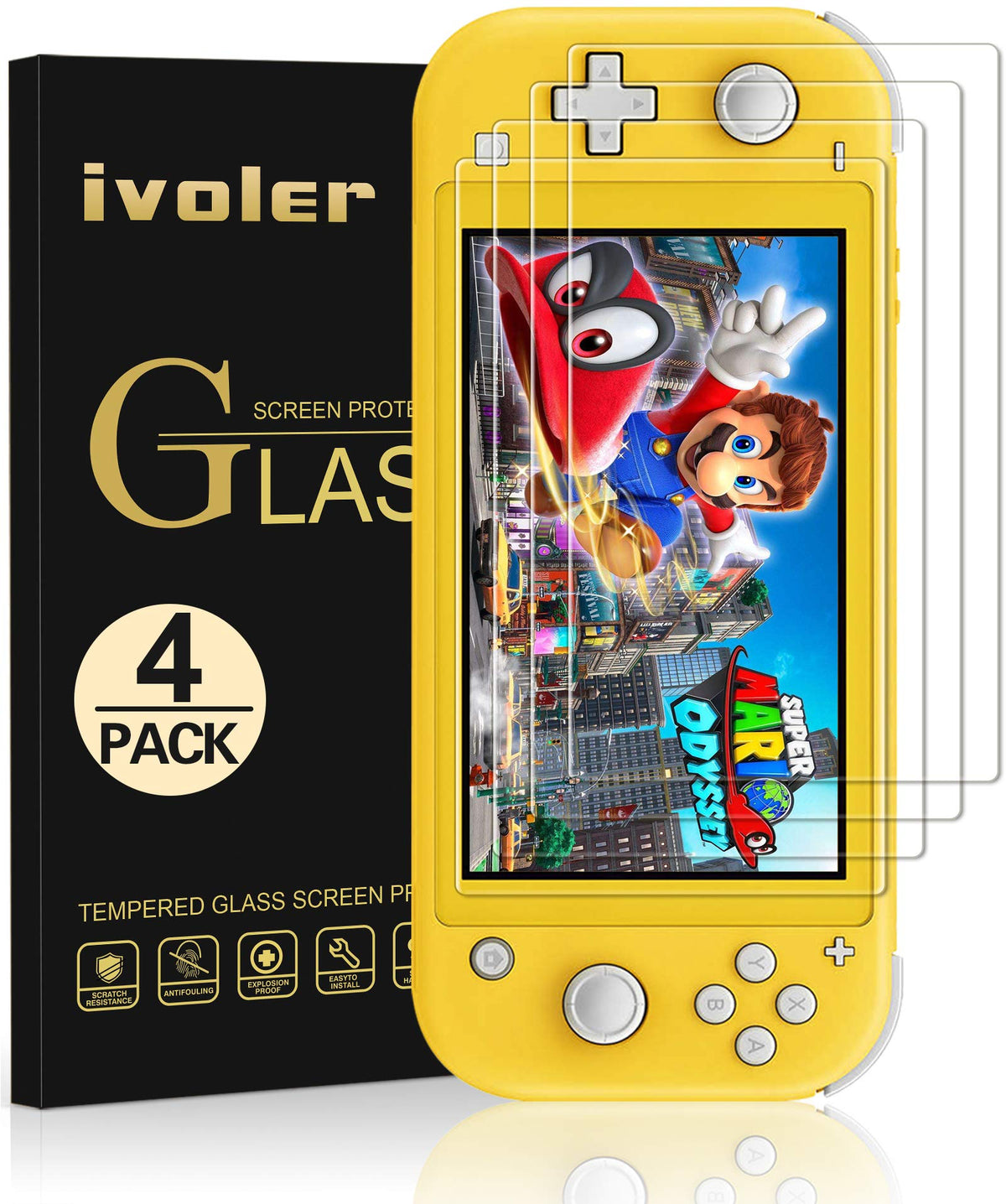 ivoler 4-Pack Nintendo Switch 2 Screen Protector – 5 Sizes & 2 Finishes - Flex Gamingproduct_type