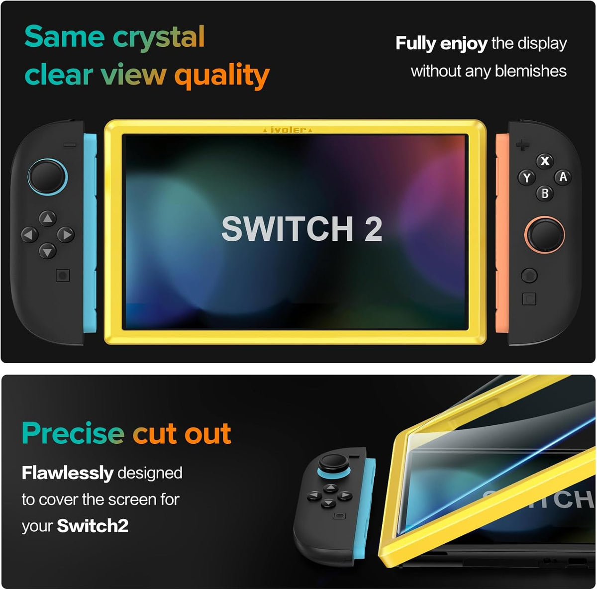 ivoler 4-Pack Nintendo Switch 2 Screen Protector – 5 Sizes & 2 Finishes - Flex Gamingproduct_type