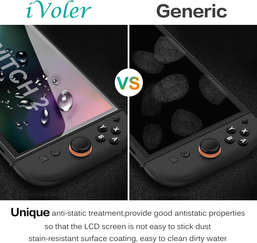 ivoler 4-Pack Nintendo Switch 2 Screen Protector – 5 Sizes & 2 Finishes - Flex Gamingproduct_type