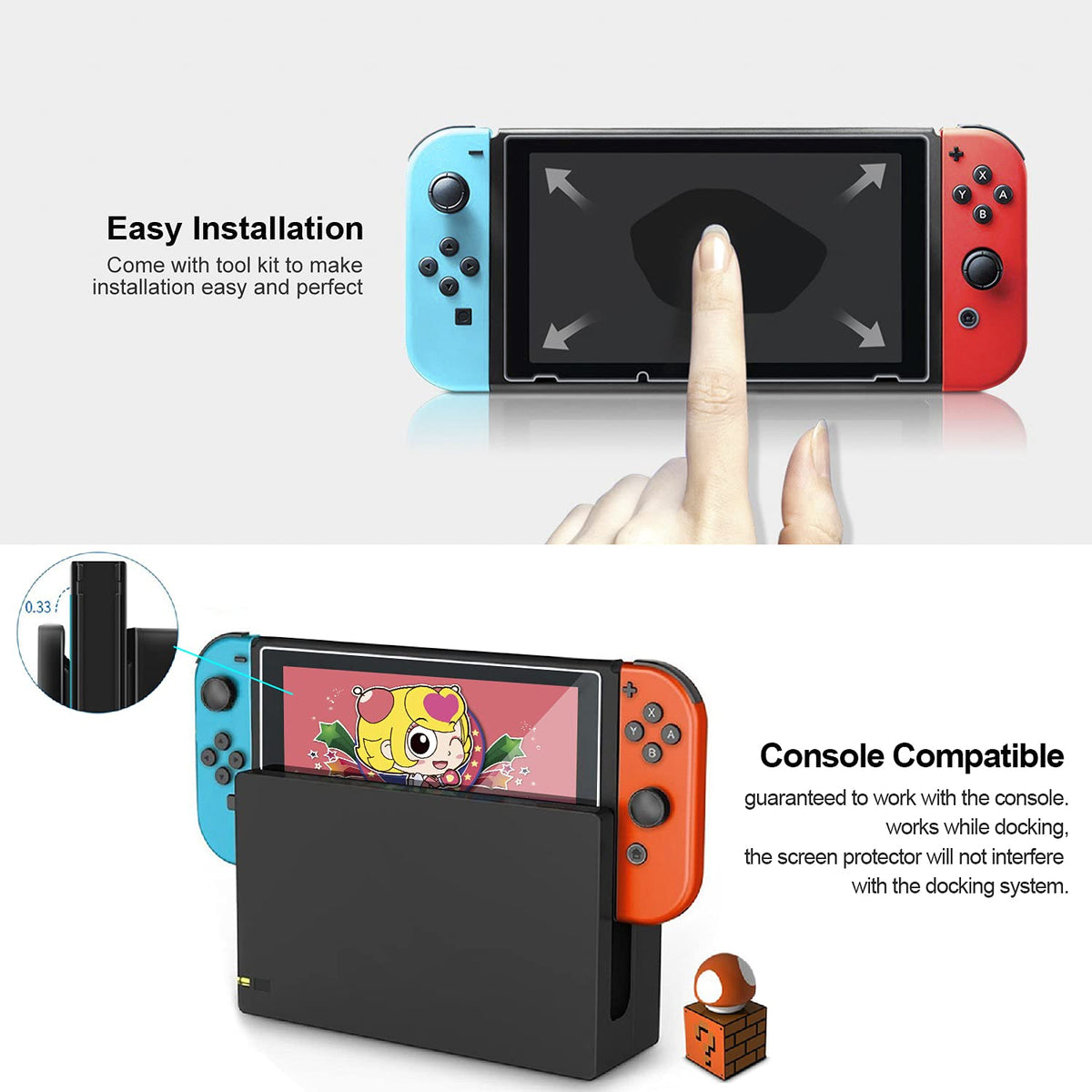 ivoler 4-Pack Nintendo Switch 2 Screen Protector – 5 Sizes & 2 Finishes - Flex Gamingproduct_type