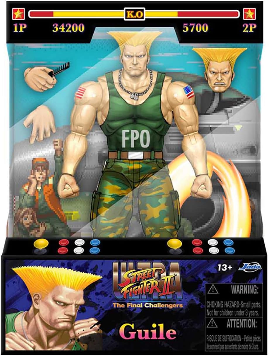 Jada Toys Street Fighter – Guile 6" Articulated Action Figure - Flex Gamingproduct_type