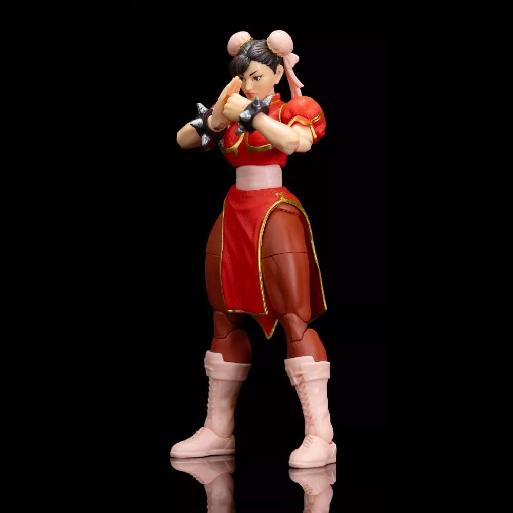 Jada Toys Street Fighter II – Chun-Li 6" Articulated Action Figure (Exclusive Red Outfit) - Flex Gamingproduct_type