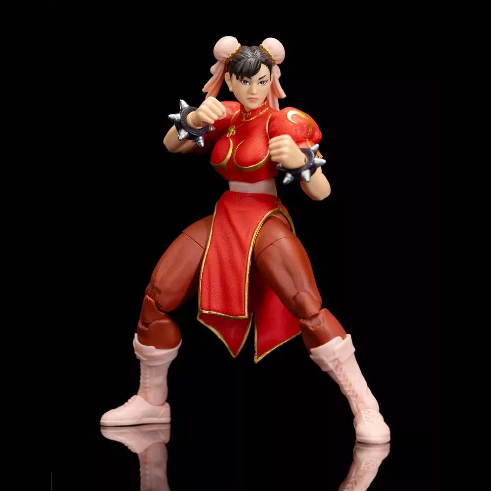 Jada Toys Street Fighter II – Chun-Li 6" Articulated Action Figure (Exclusive Red Outfit) - Flex Gamingproduct_type