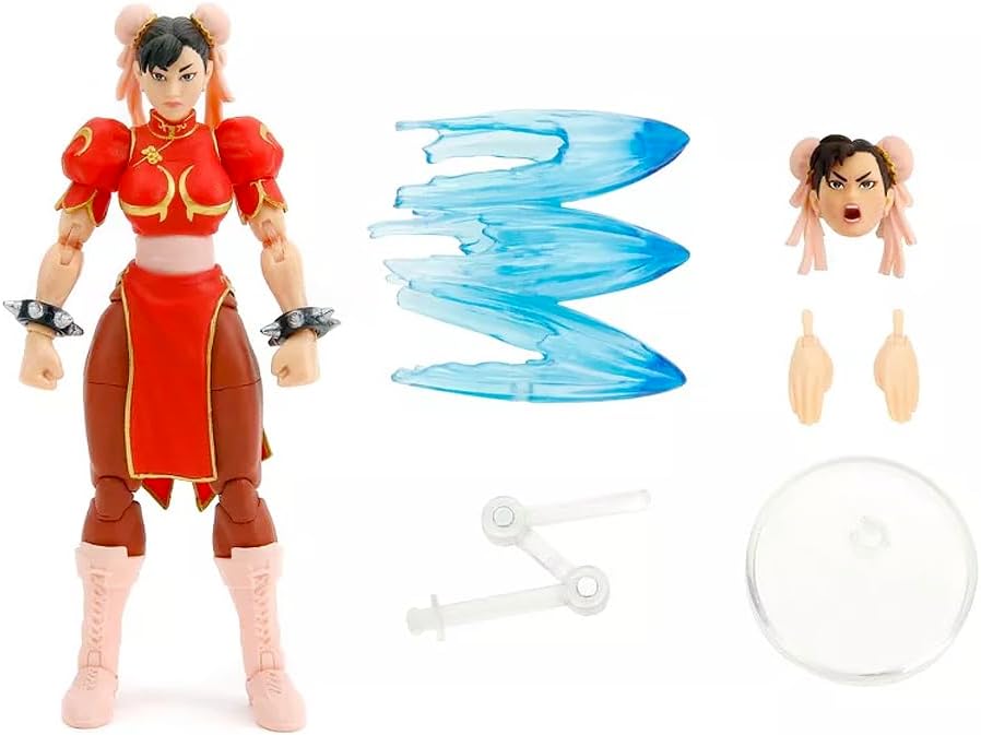 Jada Toys Street Fighter II – Chun-Li 6" Articulated Action Figure (Exclusive Red Outfit) - Flex Gamingproduct_type
