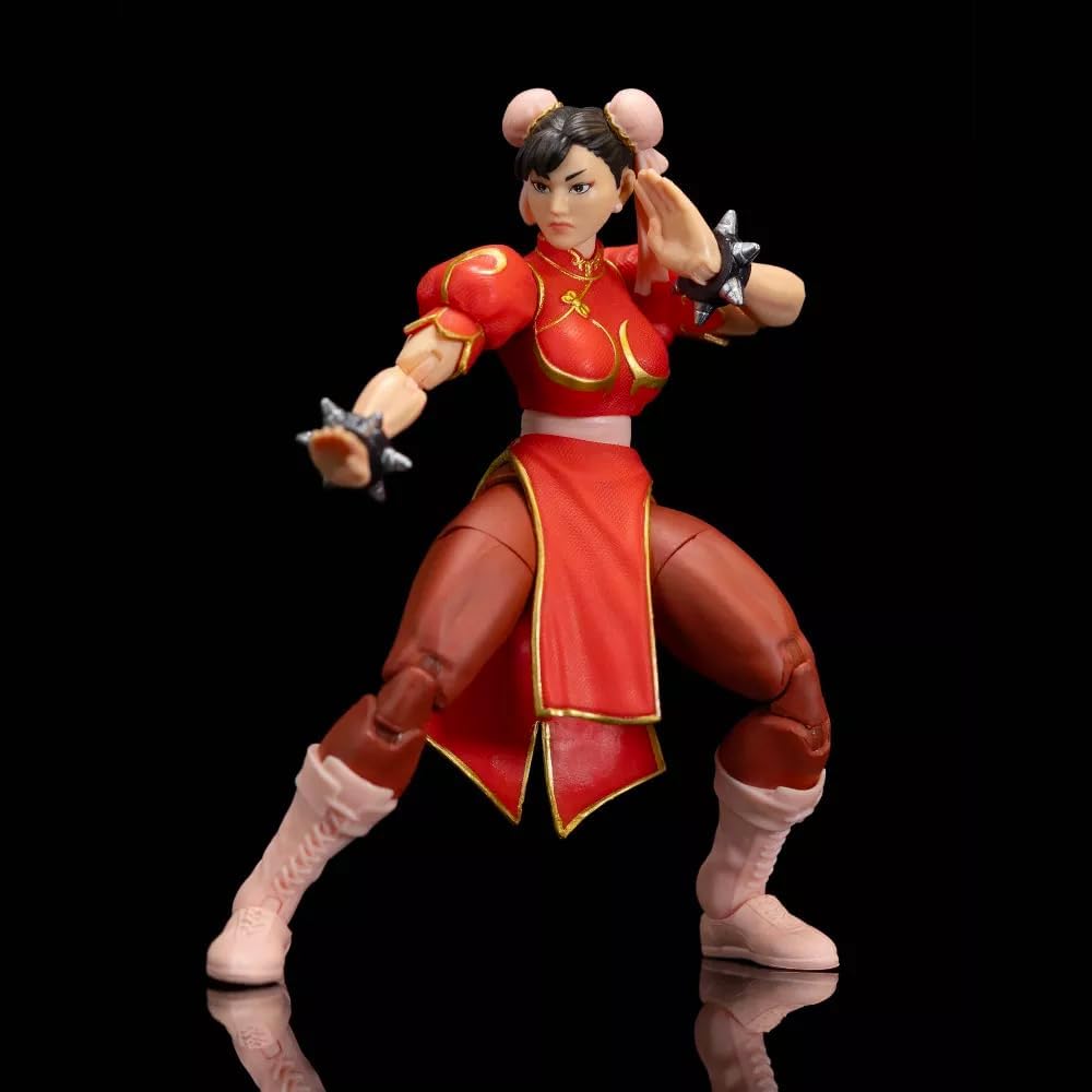 Jada Toys Street Fighter II – Chun-Li 6" Articulated Action Figure (Exclusive Red Outfit) - Flex Gamingproduct_type