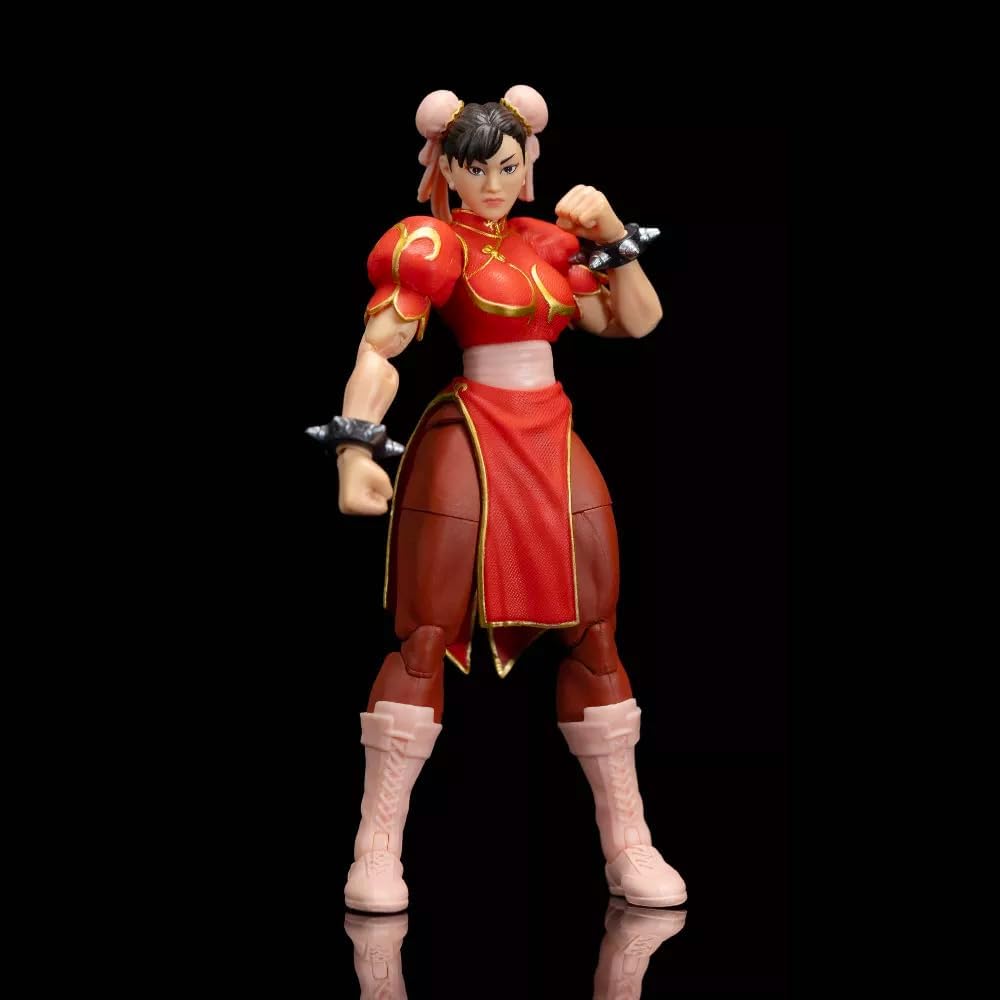 Jada Toys Street Fighter II – Chun-Li 6" Articulated Action Figure (Exclusive Red Outfit) - Flex Gamingproduct_type