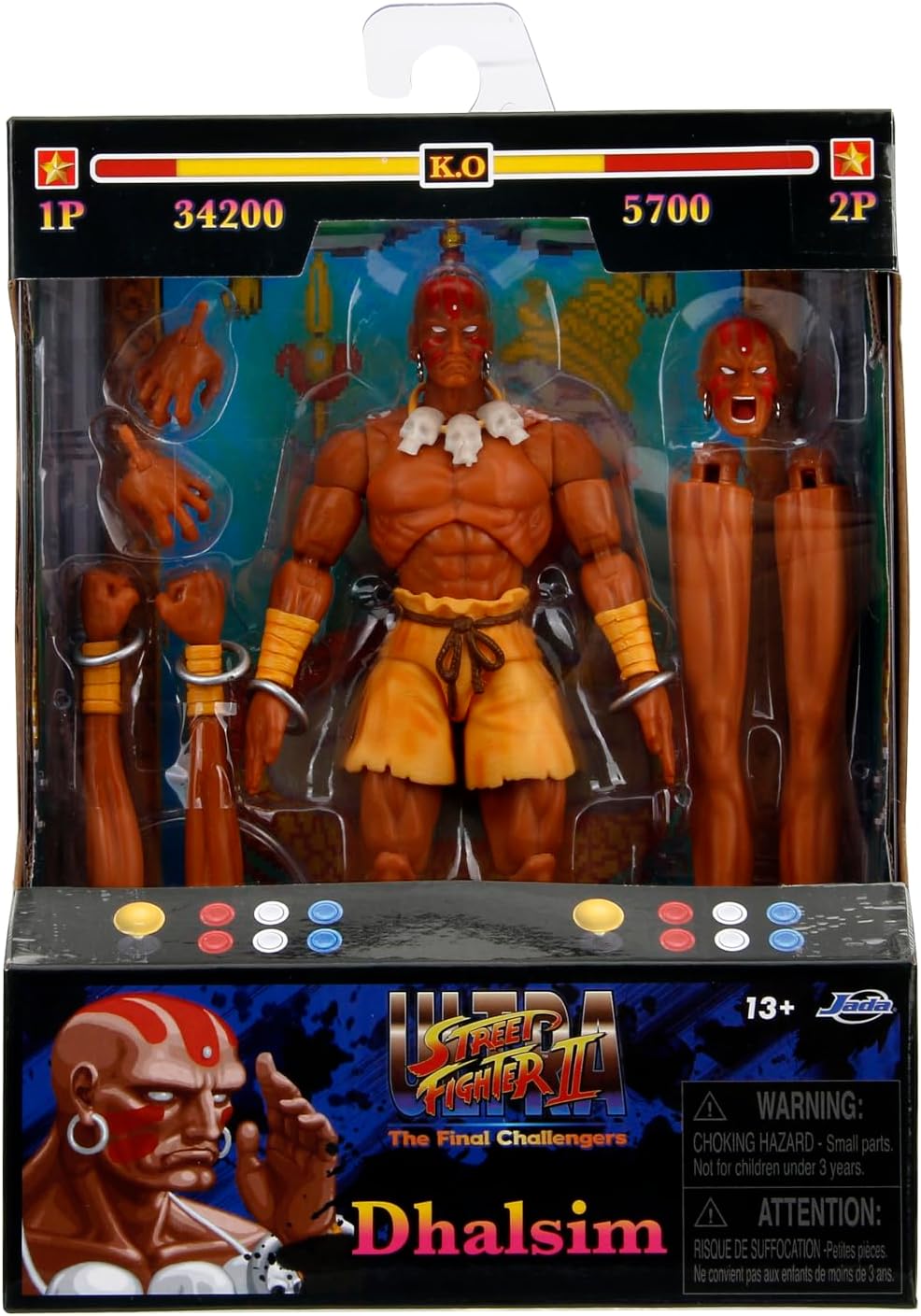 Jada Toys Street Fighter II – Dhalsim 6" Articulated Action Figure (1:12 Scale) - Flex Gamingproduct_type