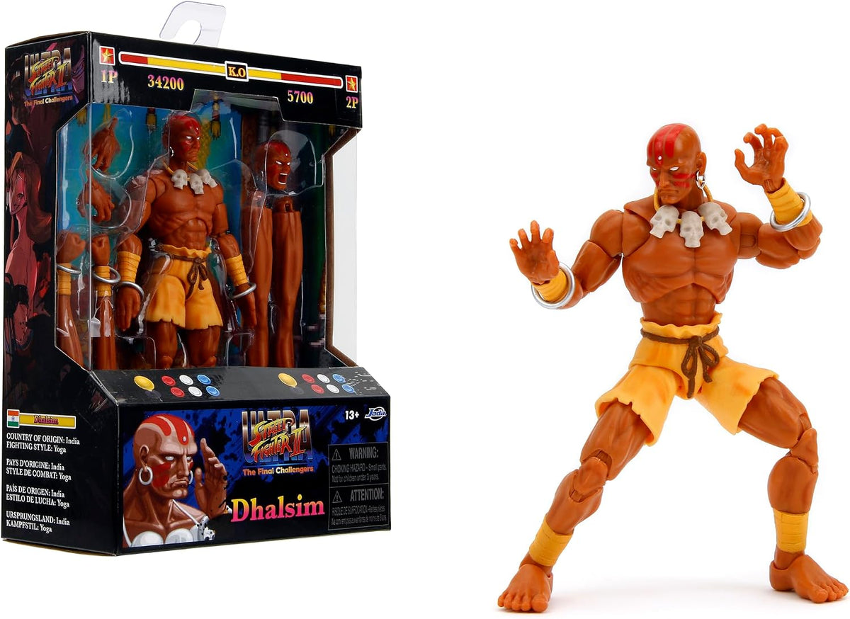 Jada Toys Street Fighter II – Dhalsim 6" Articulated Action Figure (1:12 Scale) - Flex Gamingproduct_type