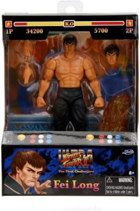 Jada Toys Street Fighter II – Fei Long 6" Articulated Action Figure (1:12 Scale) - Flex Gamingproduct_type