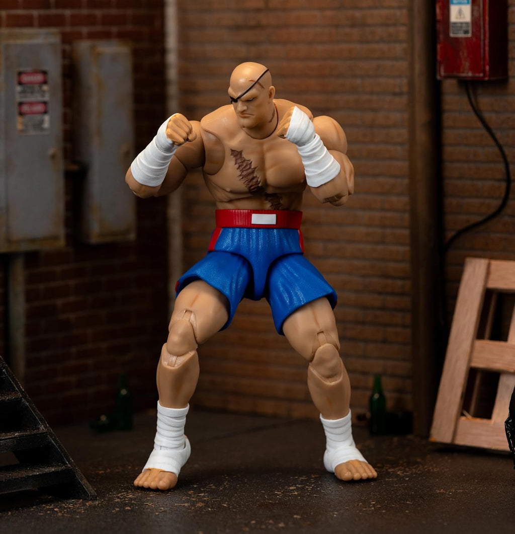 Jada Toys Street Fighter II – Sagat 7.6" Deluxe Articulated Action Figure (1:12 Scale) - Flex Gamingproduct_type