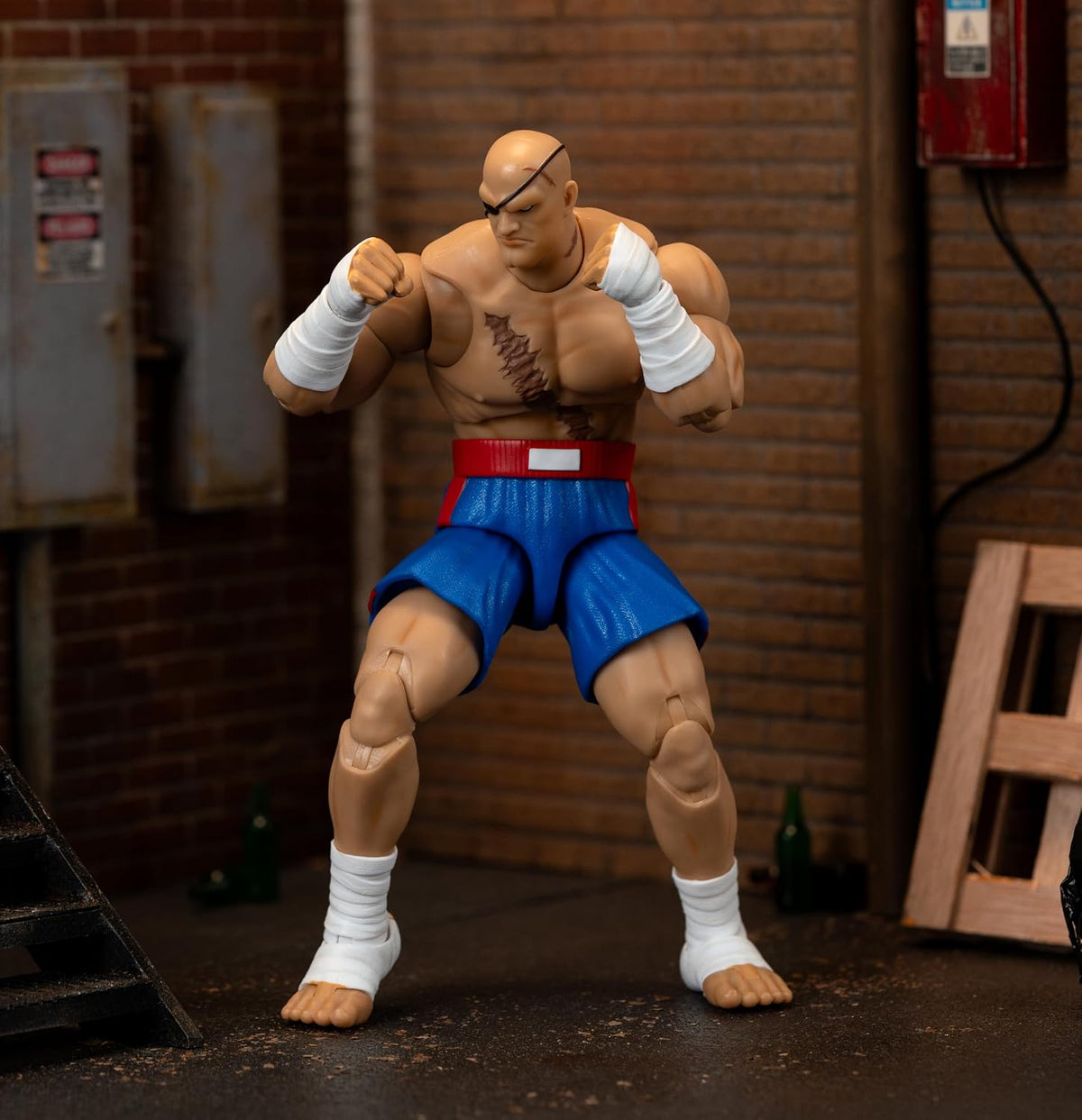 Jada Toys Street Fighter II – Sagat 7.6" Deluxe Articulated Action Figure (1:12 Scale) - Flex Gamingproduct_type