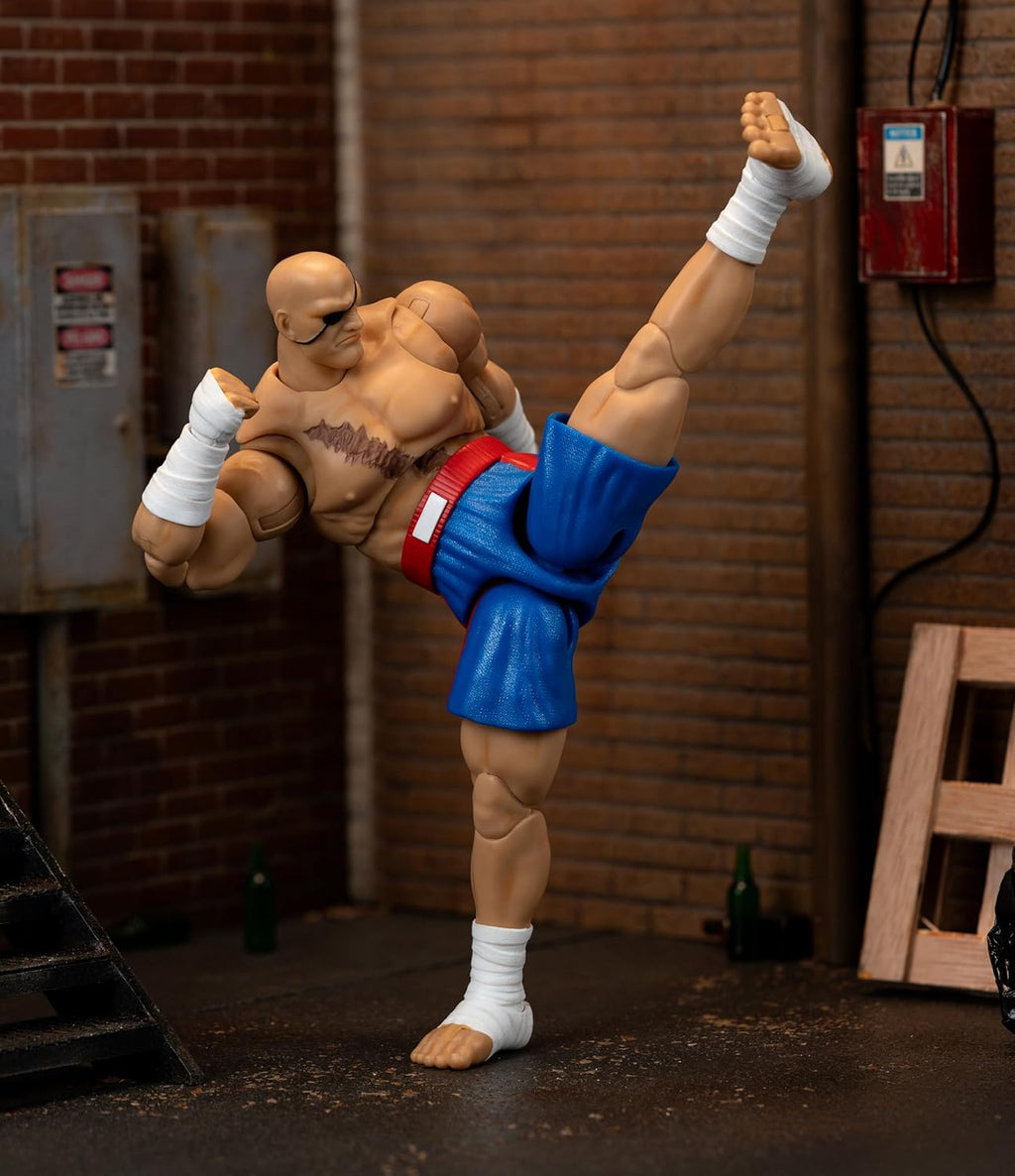 Jada Toys Street Fighter II – Sagat 7.6" Deluxe Articulated Action Figure (1:12 Scale) - Flex Gamingproduct_type
