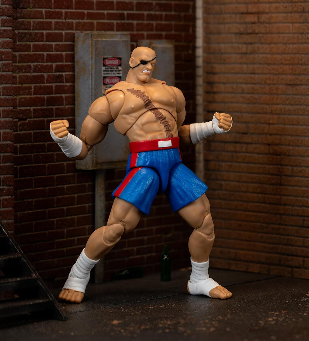 Jada Toys Street Fighter II – Sagat 7.6" Deluxe Articulated Action Figure (1:12 Scale) - Flex Gamingproduct_type