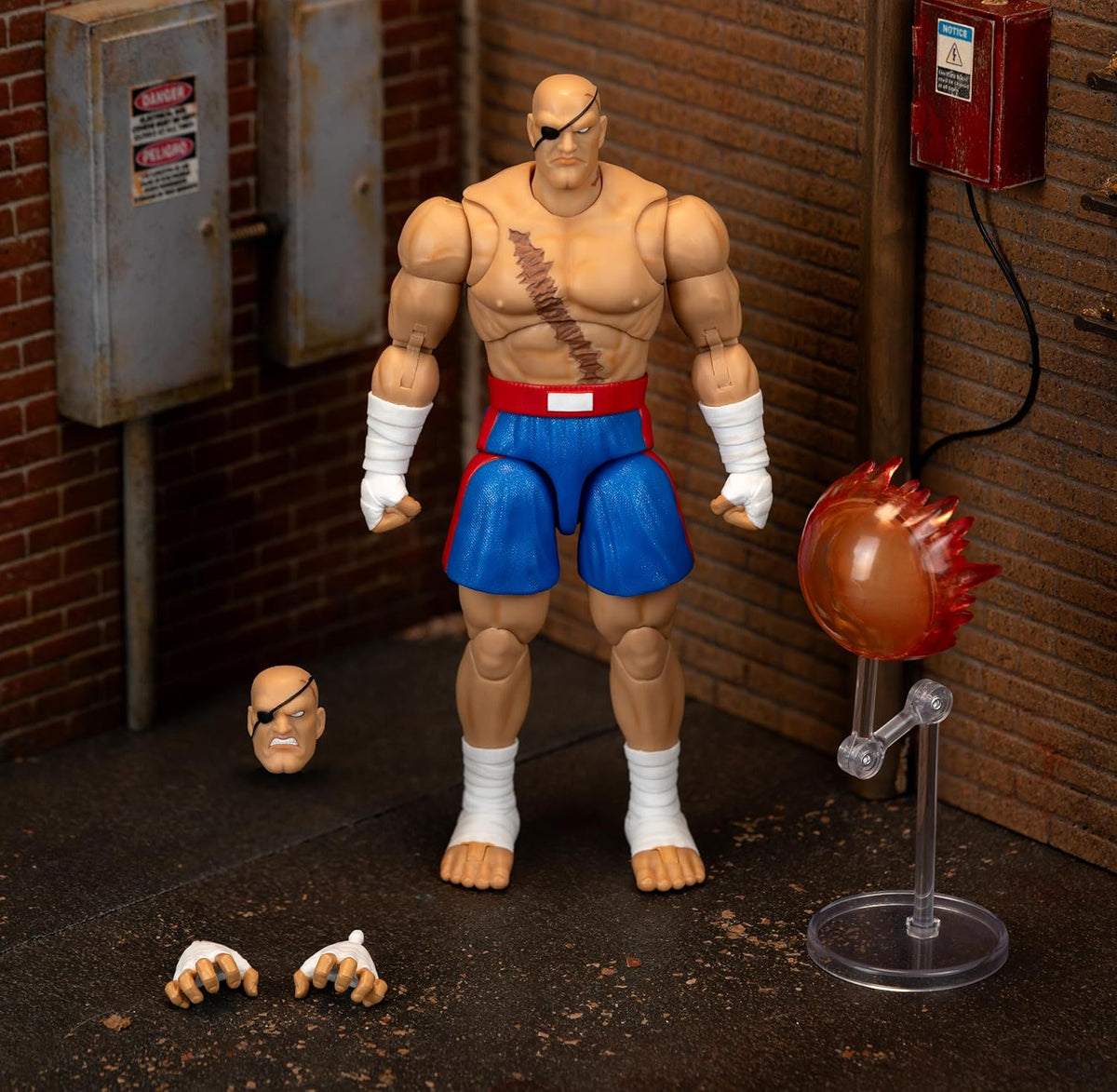 Jada Toys Street Fighter II – Sagat 7.6" Deluxe Articulated Action Figure (1:12 Scale) - Flex Gamingproduct_type
