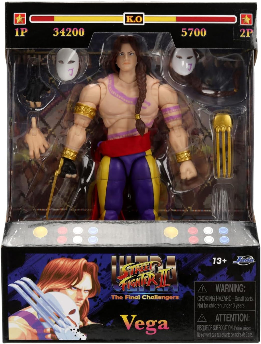 Jada Toys Street Fighter II – Vega 6" Articulated Action Figure (1:12 Scale) - Flex Gamingproduct_type