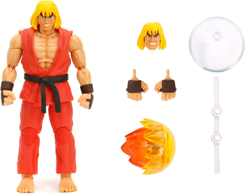 Jada Toys Street Fighter – Ken Masters 6" Articulated Action Figure - Flex Gamingproduct_type