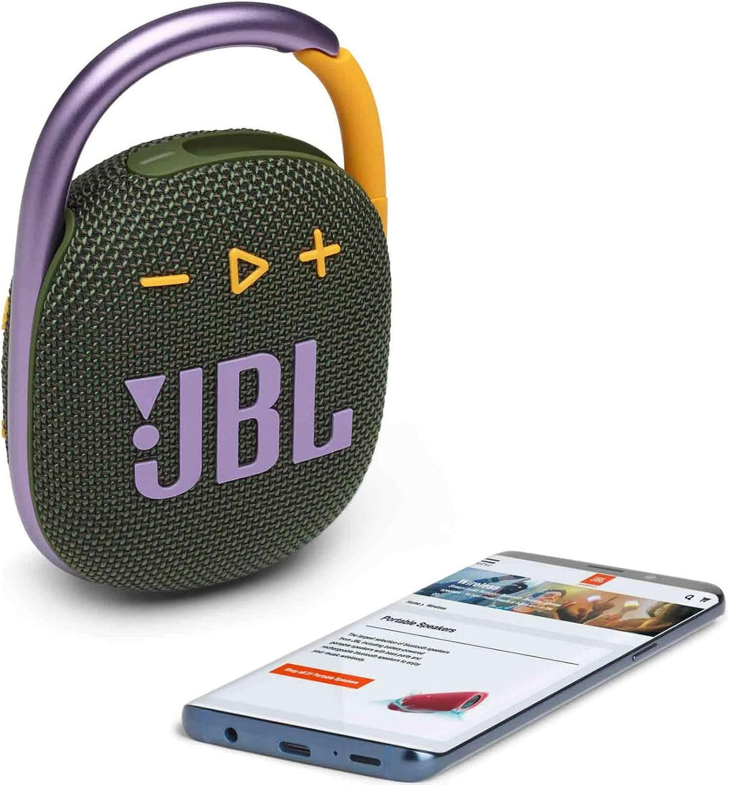 JBL 2 Pack Clip 4 Waterproof Wireless Audio Bluetooth Speaker Bundle (Green) - Flex Gamingproduct_type