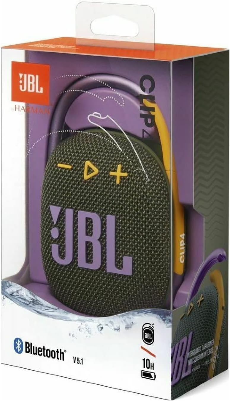JBL 2 Pack Clip 4 Waterproof Wireless Audio Bluetooth Speaker Bundle (Green) - Flex Gamingproduct_type