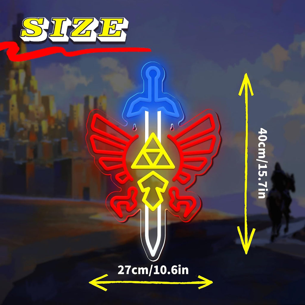 JIARODEY Zelda Master Sword Neon Sign – 3 Styles - Flex Gamingproduct_type