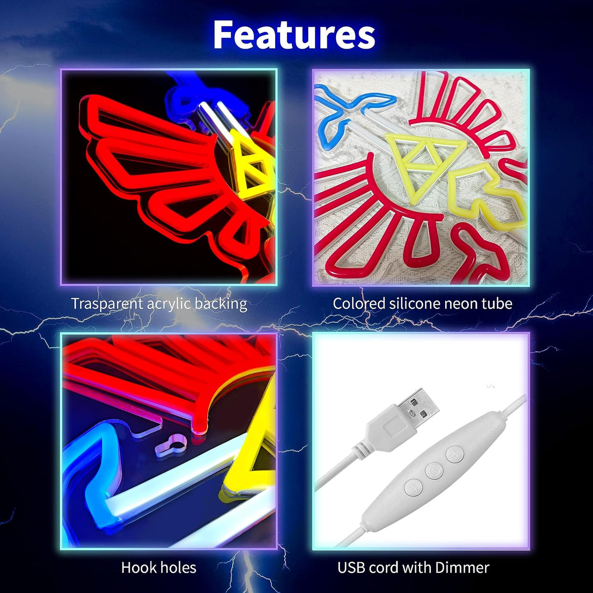 JIARODEY Zelda Master Sword Neon Sign – 3 Styles - Flex Gamingproduct_type