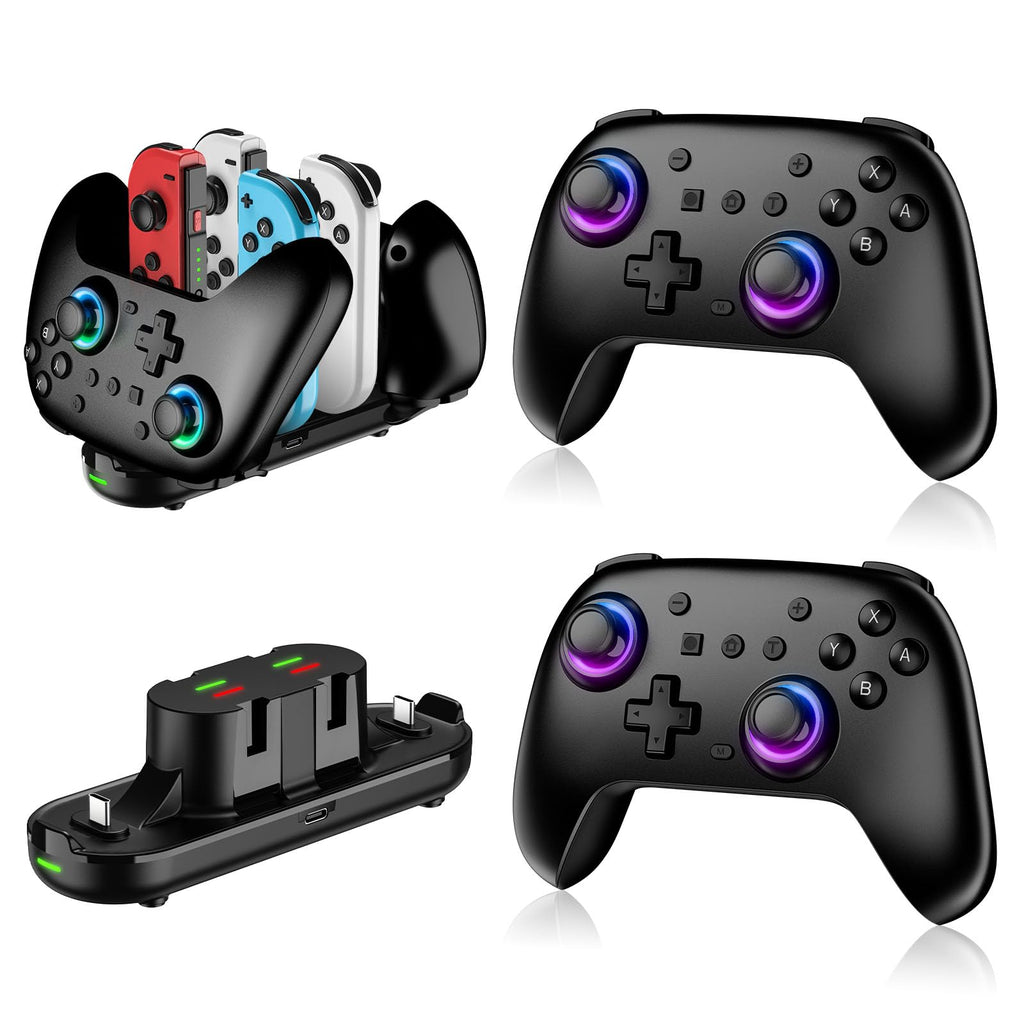 JORREP Switch Controllers 2-Pack with Charging Dock – 3 Colours - Flex Gamingproduct_type
