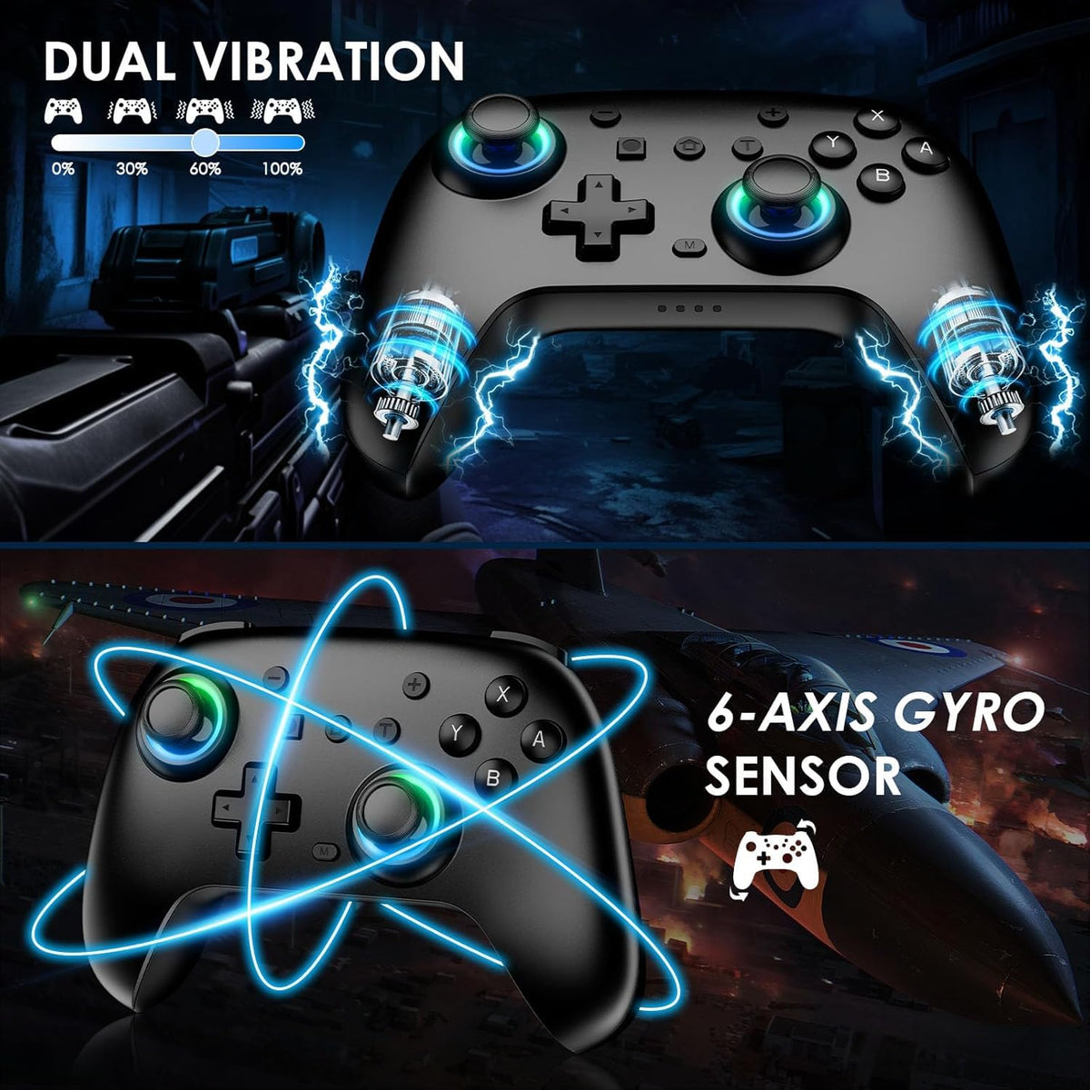 JORREP Switch Controllers 2-Pack with Charging Dock – 3 Colours - Flex Gamingproduct_type