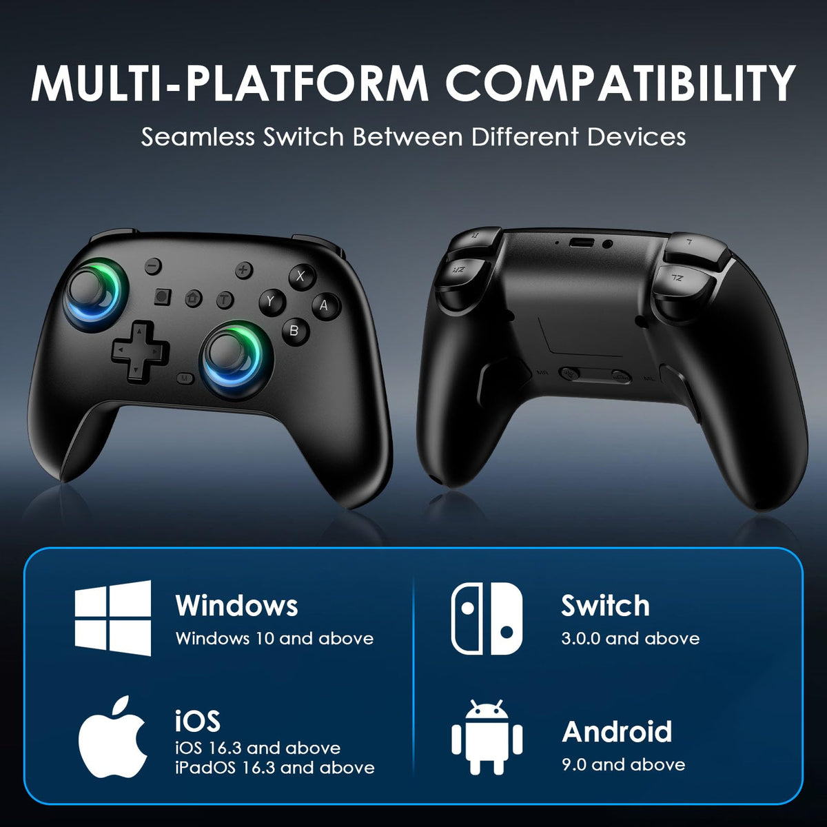 JORREP Switch Controllers 2-Pack with Charging Dock – 3 Colours - Flex Gamingproduct_type