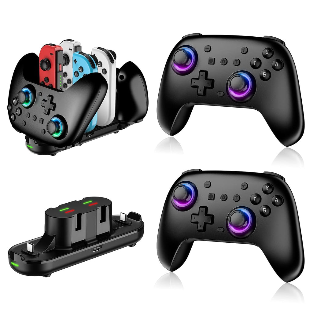 JORREP Switch Controllers 2-Pack with Charging Dock – 3 Colours - Flex Gamingproduct_type