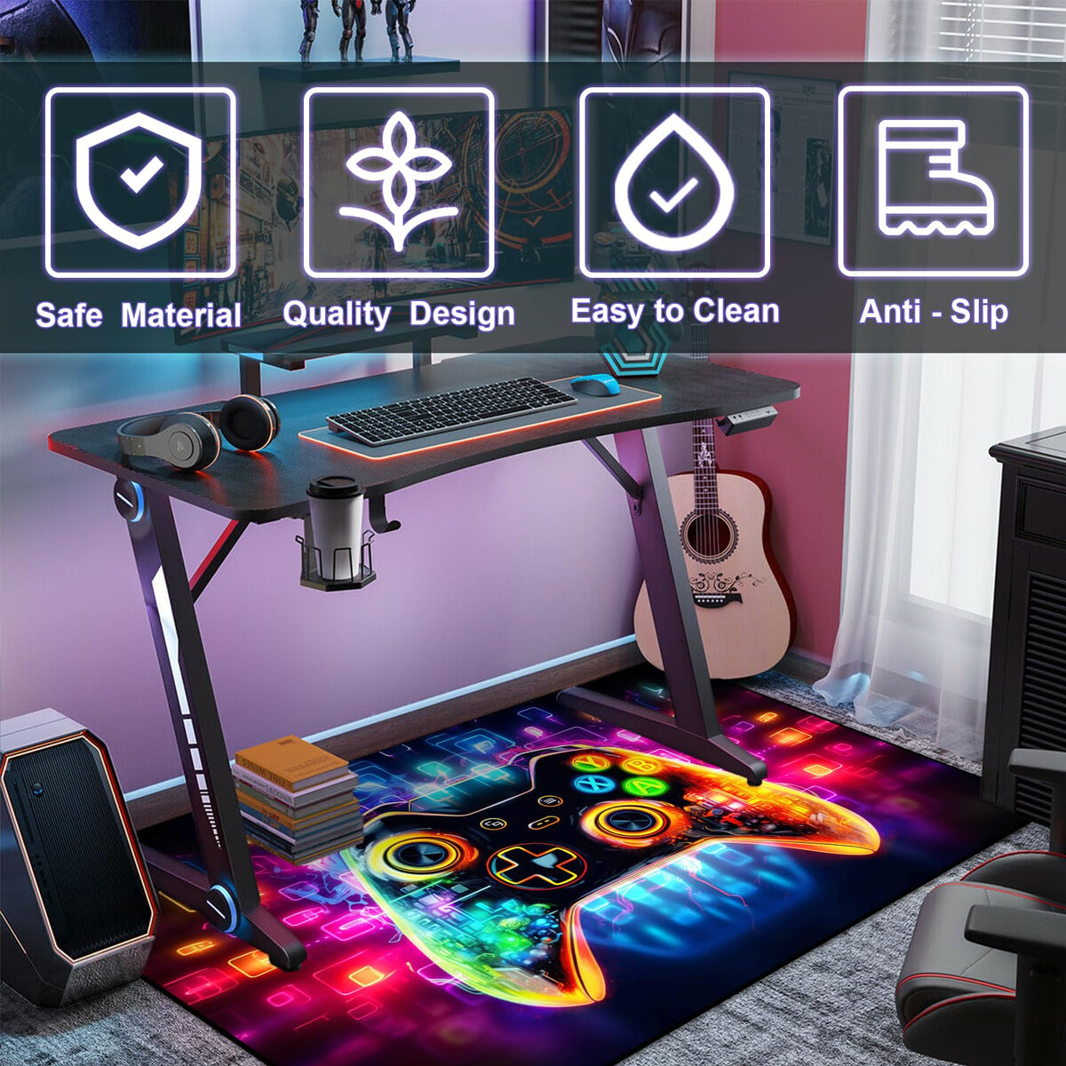 KALERA Gaming Area Rug – 5 Sizes & 7 Designs - Flex Gamingproduct_type