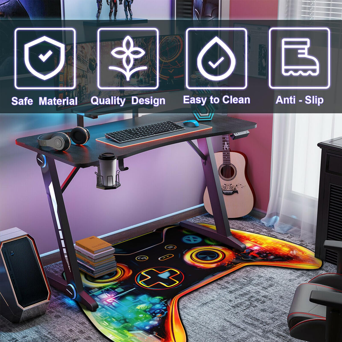 KALERA Gaming Area Rug – 5 Sizes & 7 Designs - Flex Gamingproduct_type