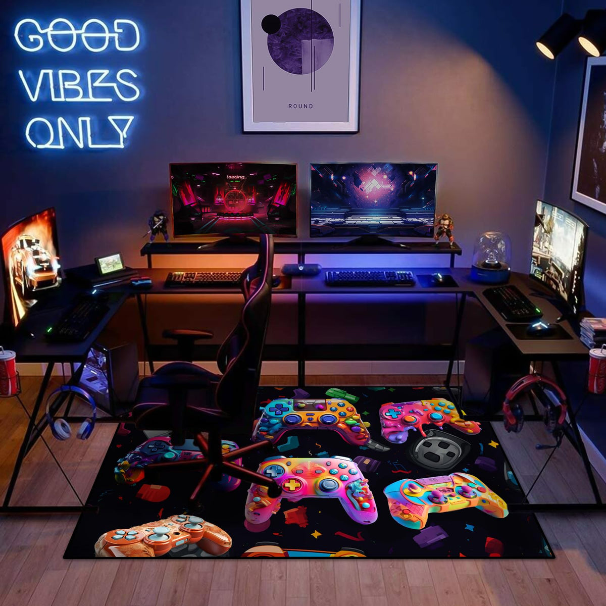 KALERA Gaming Area Rug – 5 Sizes & 7 Designs - Flex Gamingproduct_type