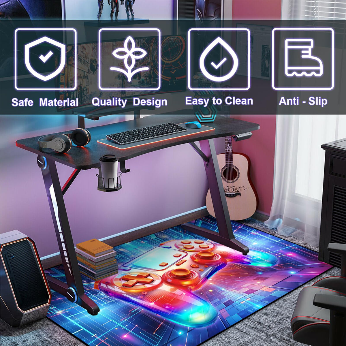 KALERA Gaming Area Rug – 5 Sizes & 7 Designs - Flex Gamingproduct_type