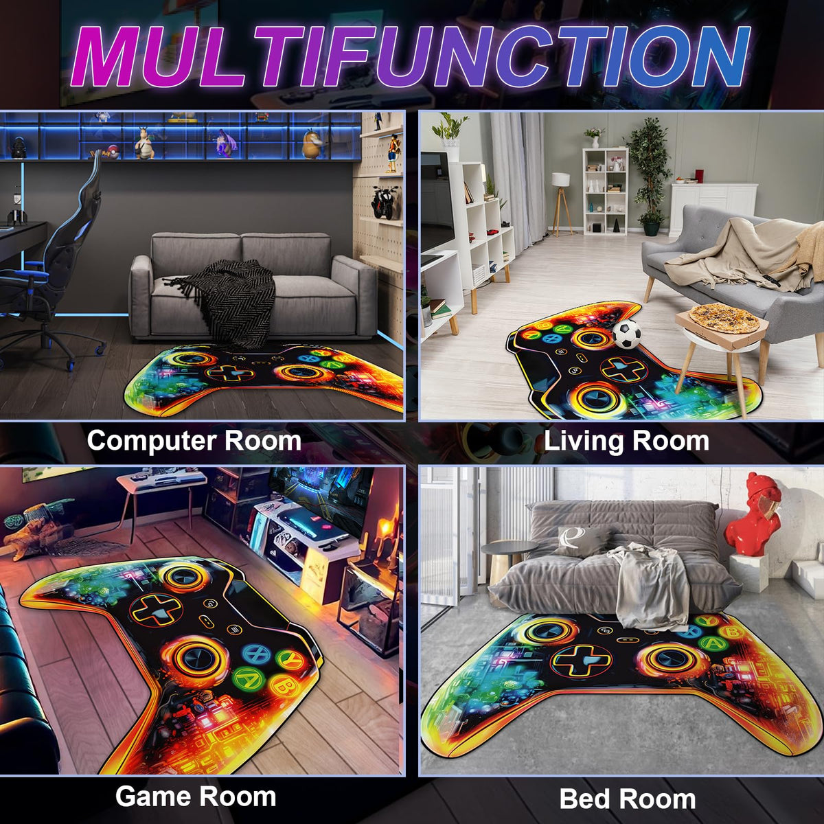 KALERA Gaming Area Rug – 5 Sizes & 7 Designs - Flex Gamingproduct_type