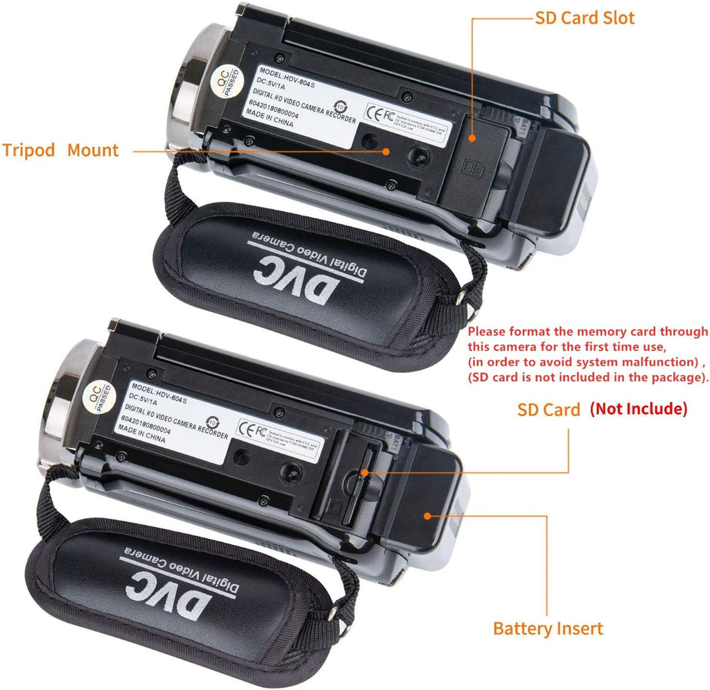 Kicteck Video Camera Camcorder Full HD 1080P – Black - Flex Gamingproduct_type