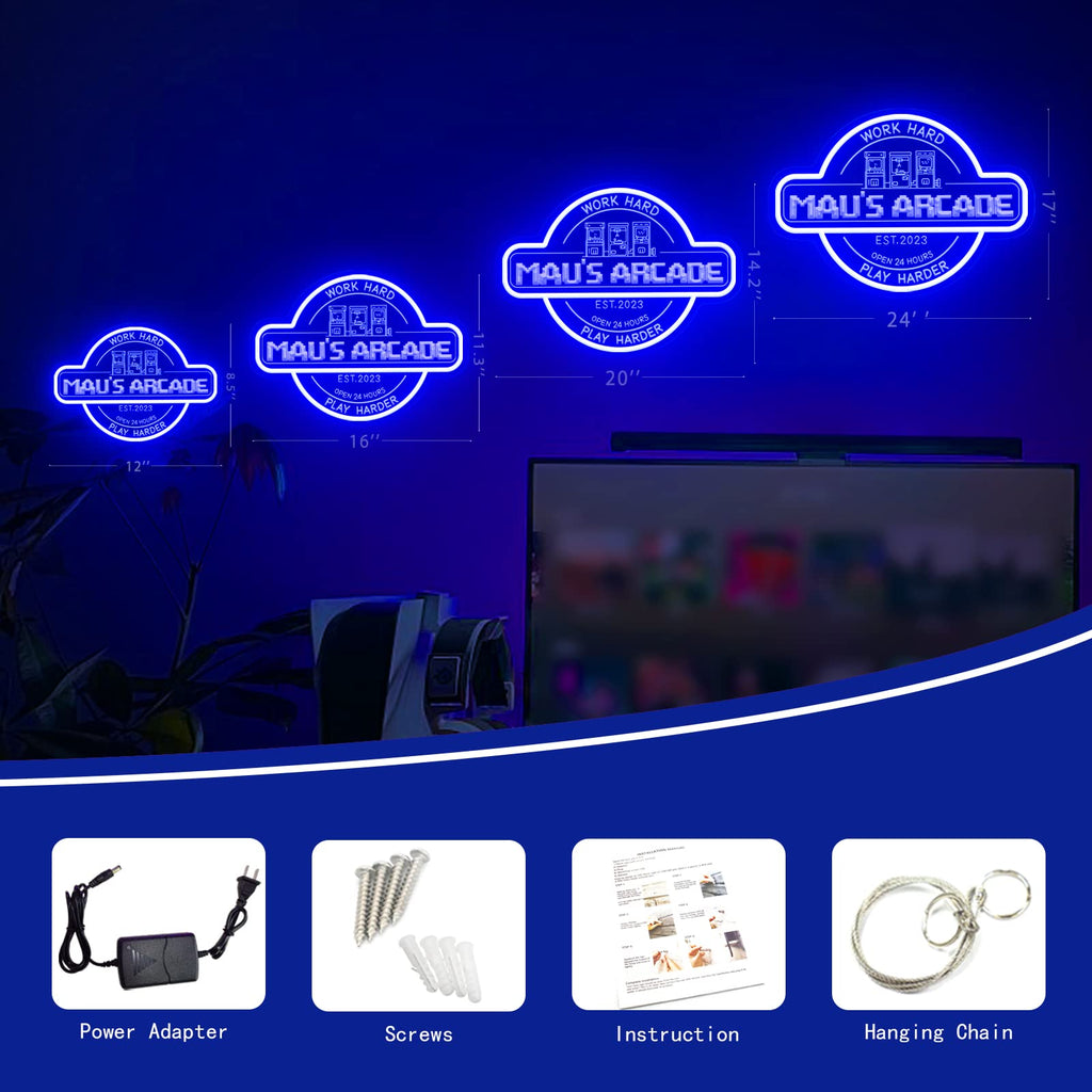 KiMineon Arcade LED Neon Sign – 4 Styles - Flex Gamingproduct_type