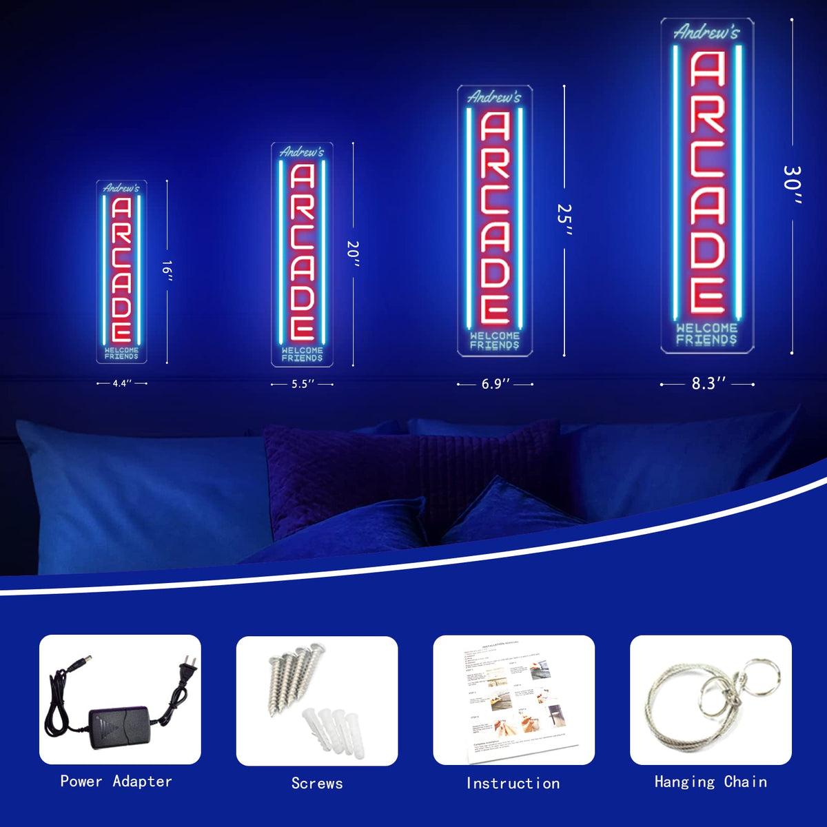 KiMineon Arcade LED Neon Sign – 4 Styles - Flex Gamingproduct_type