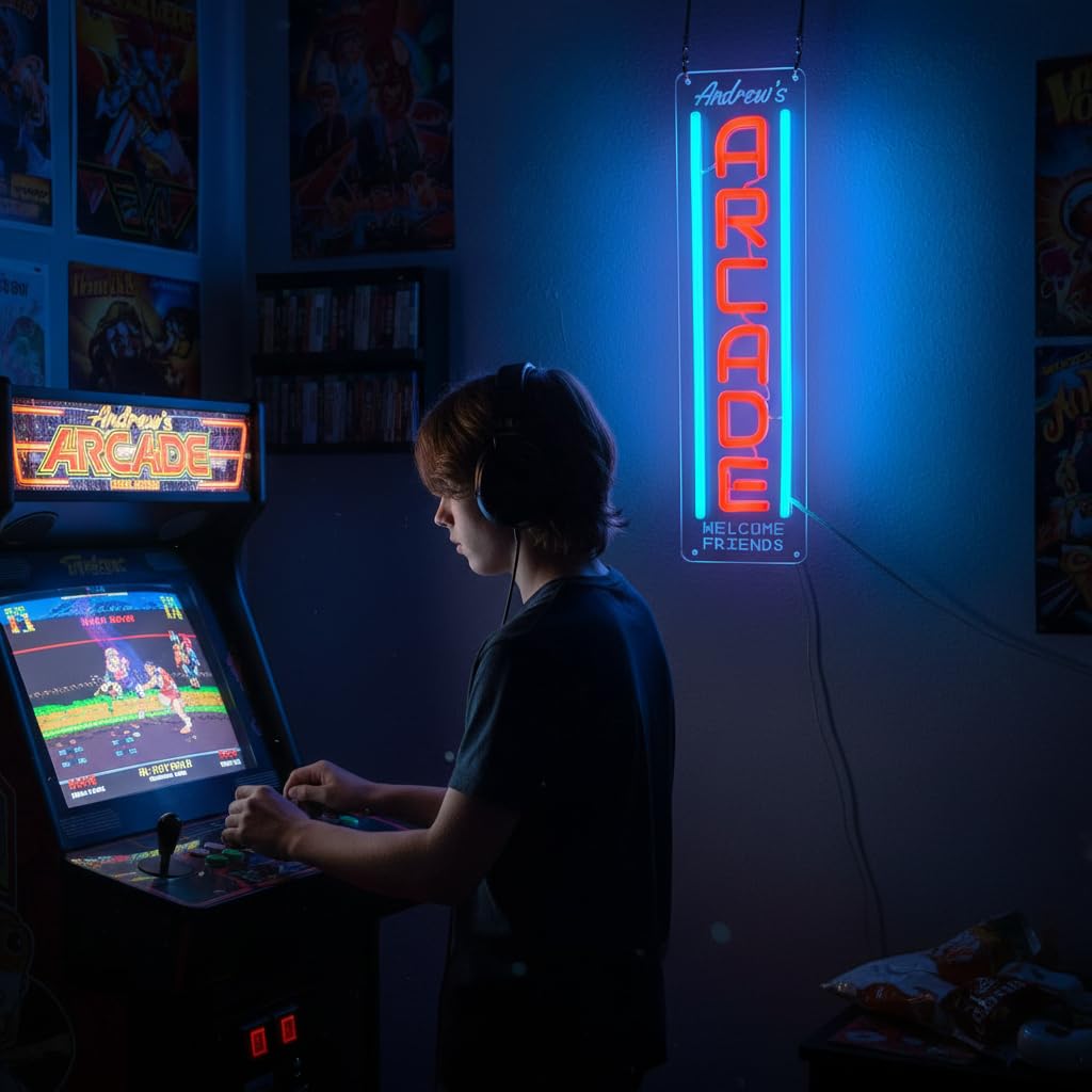KiMineon Arcade LED Neon Sign – 4 Styles - Flex Gamingproduct_type
