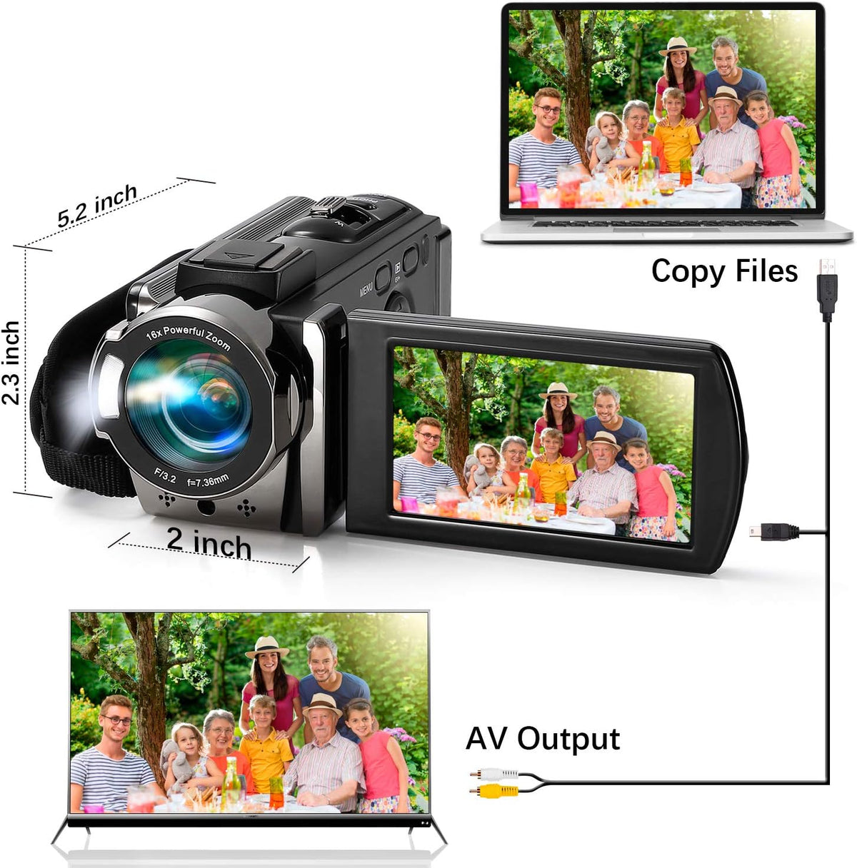 Kimire Video Camera Camcorder Full HD 1080P – Black - Flex Gamingproduct_type